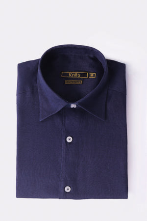 Navy Linen Shirt